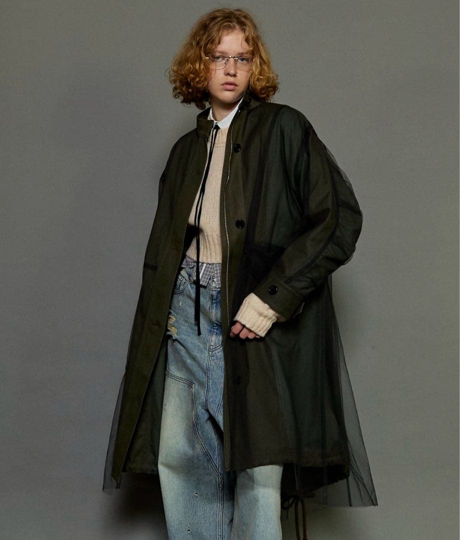 Reversible Tulle Coat/リバーシブルチュールモッズコート