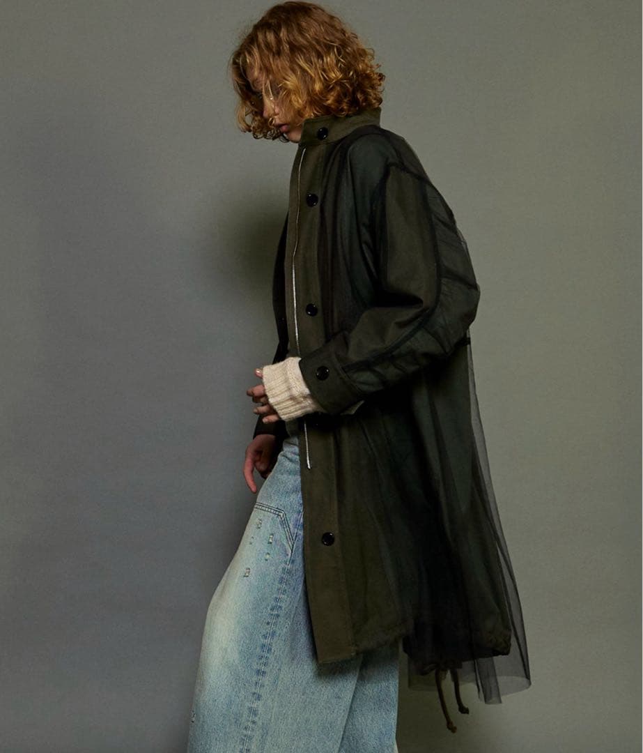 Reversible Tulle Coat/リバーシブルチュールモッズコート