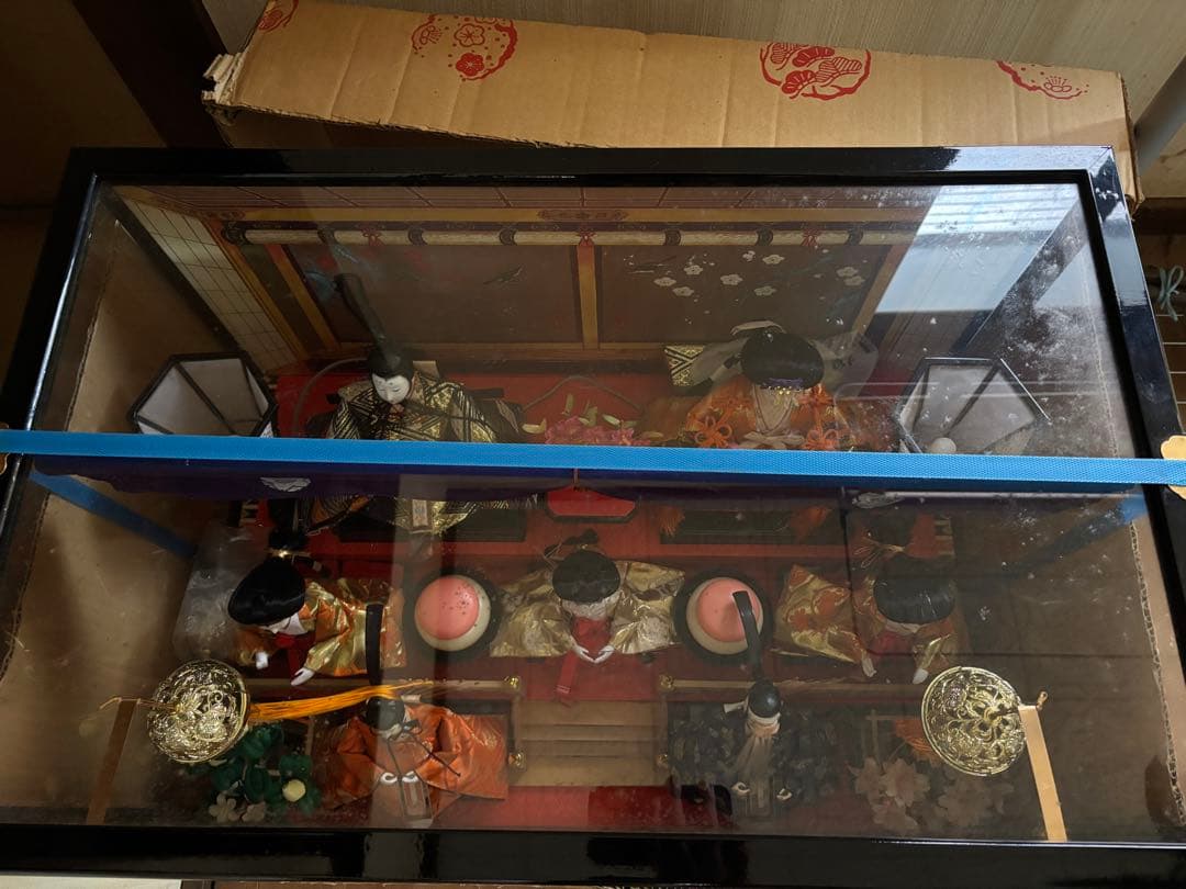 豪華 ひな人形 ケース入り 7人飾り 68cm幅 雛祭り 収納箱付き 美品