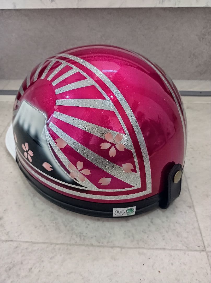 カスタムコルク半　Candyピンク富士日章　シルバーラメ　桜花