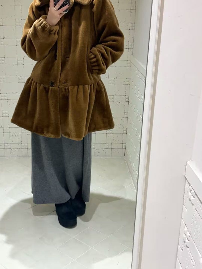 SINOON SN Ruffled Shearling ファーコート