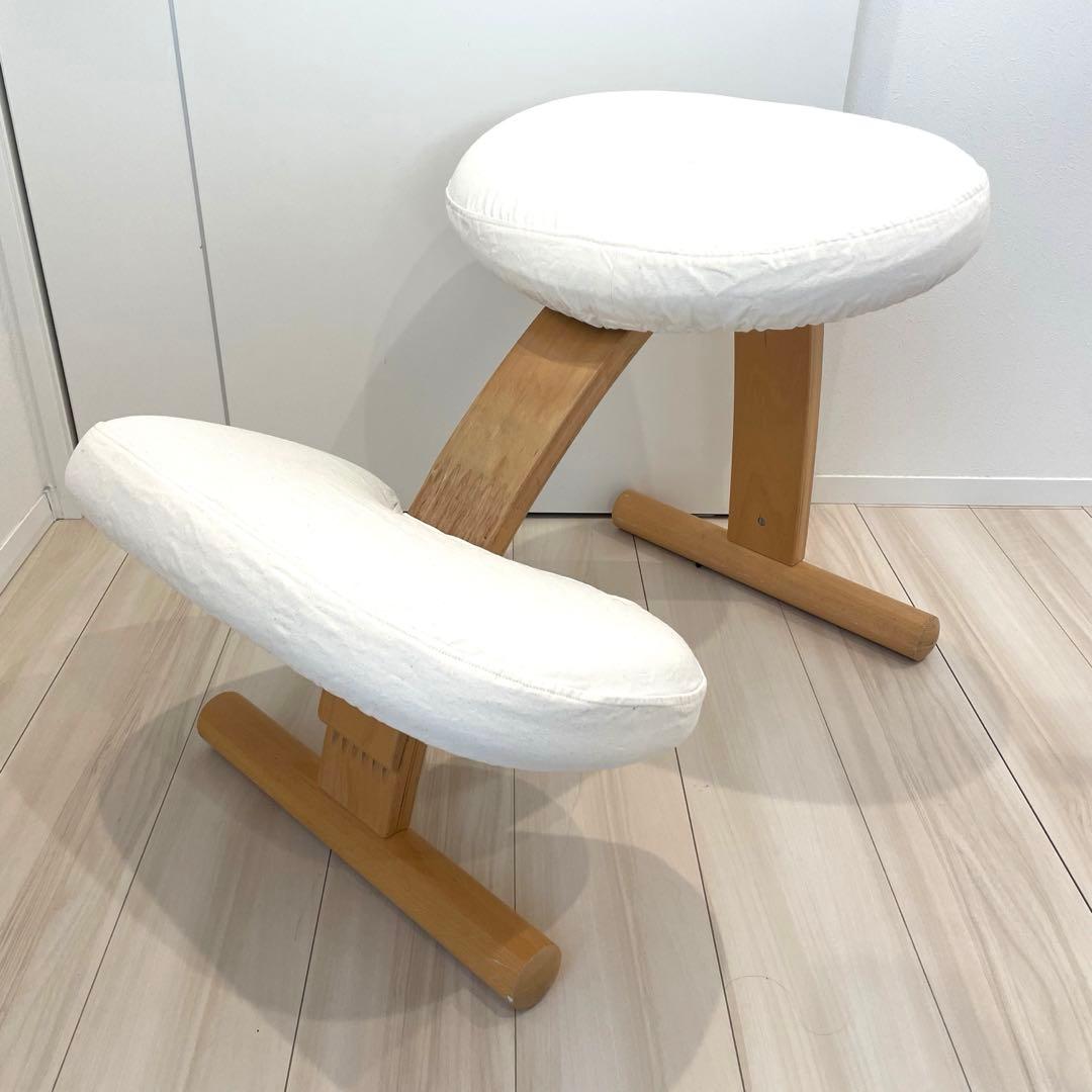 正規品　バランスラボ バランスチェア バランスイージー ホワイトカバー付 美品