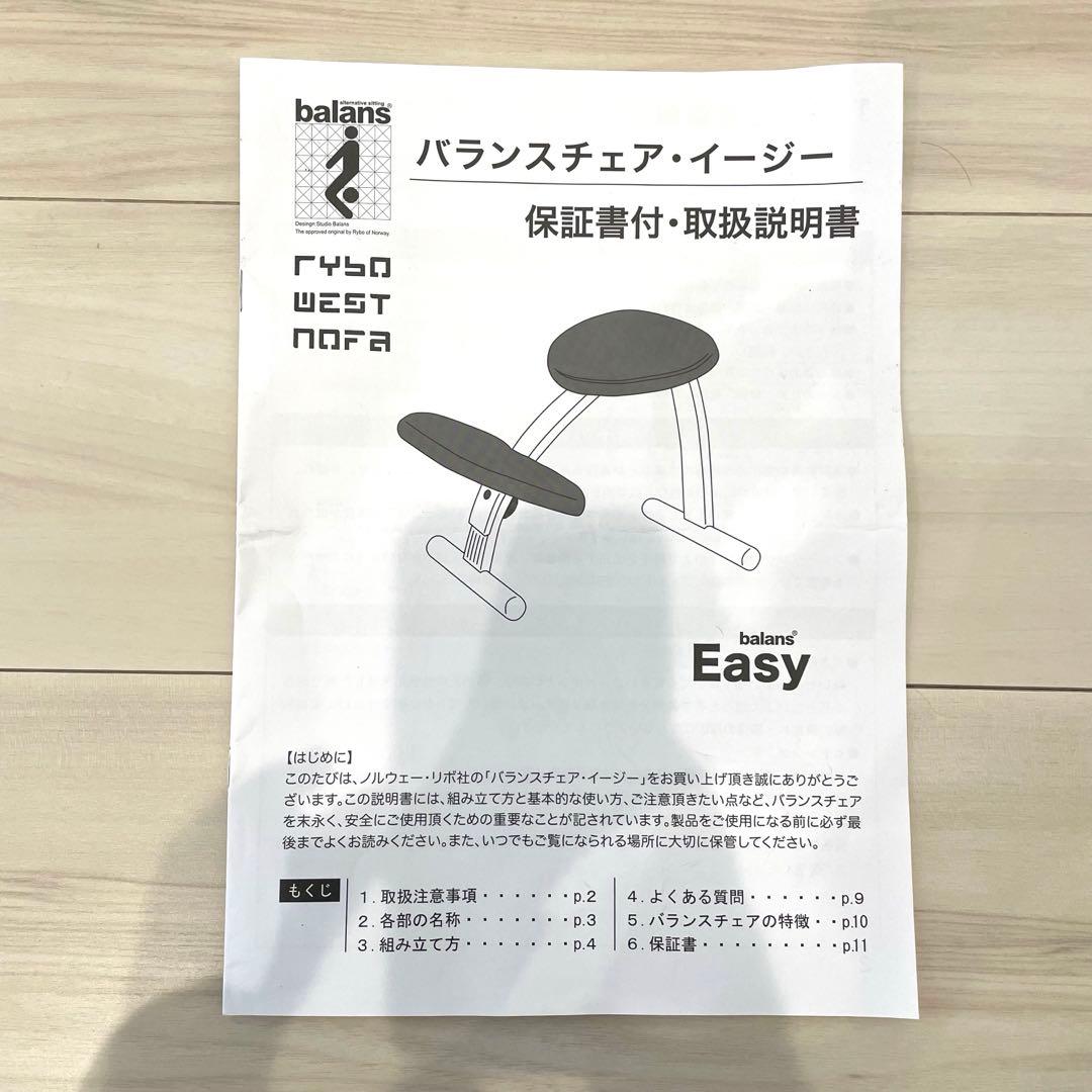 正規品　バランスラボ バランスチェア バランスイージー ホワイトカバー付 美品