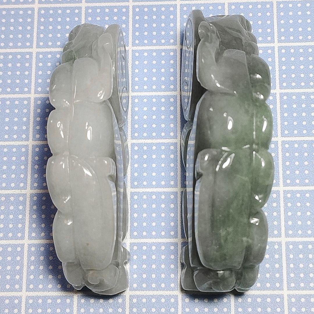 高品質 ミャンマー産 A貨 翡翠 貔貅 ペア ヒキュウ ネックレス 置物