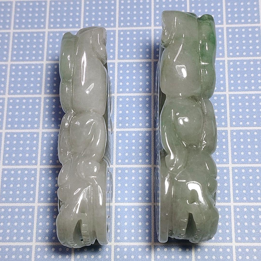 高品質 ミャンマー産 A貨 翡翠 貔貅 ペア ヒキュウ ネックレス 置物