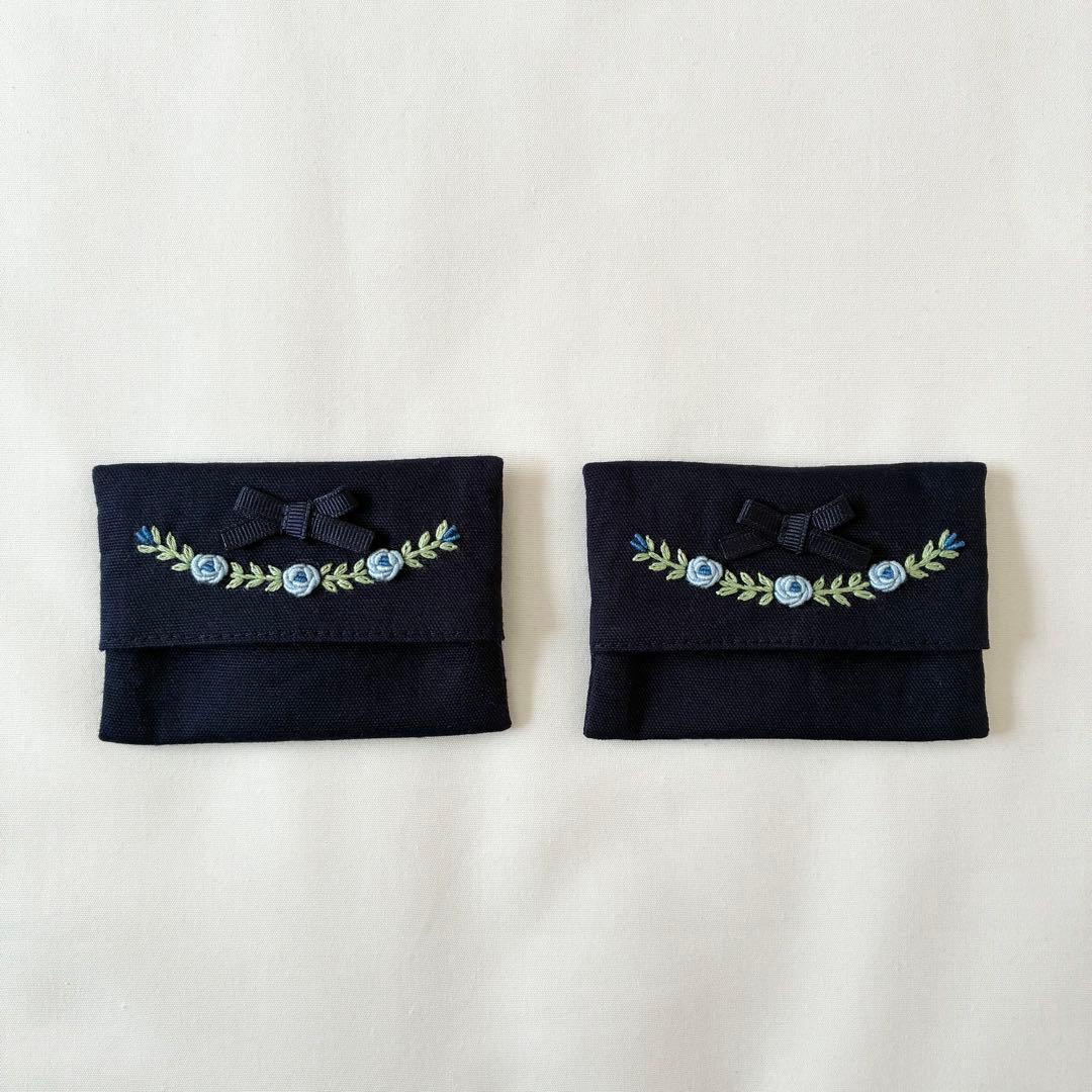 n＊様　手刺繍　辞書カバー　聖書カバー　ティッシュケース　花袋　巾着　お受験