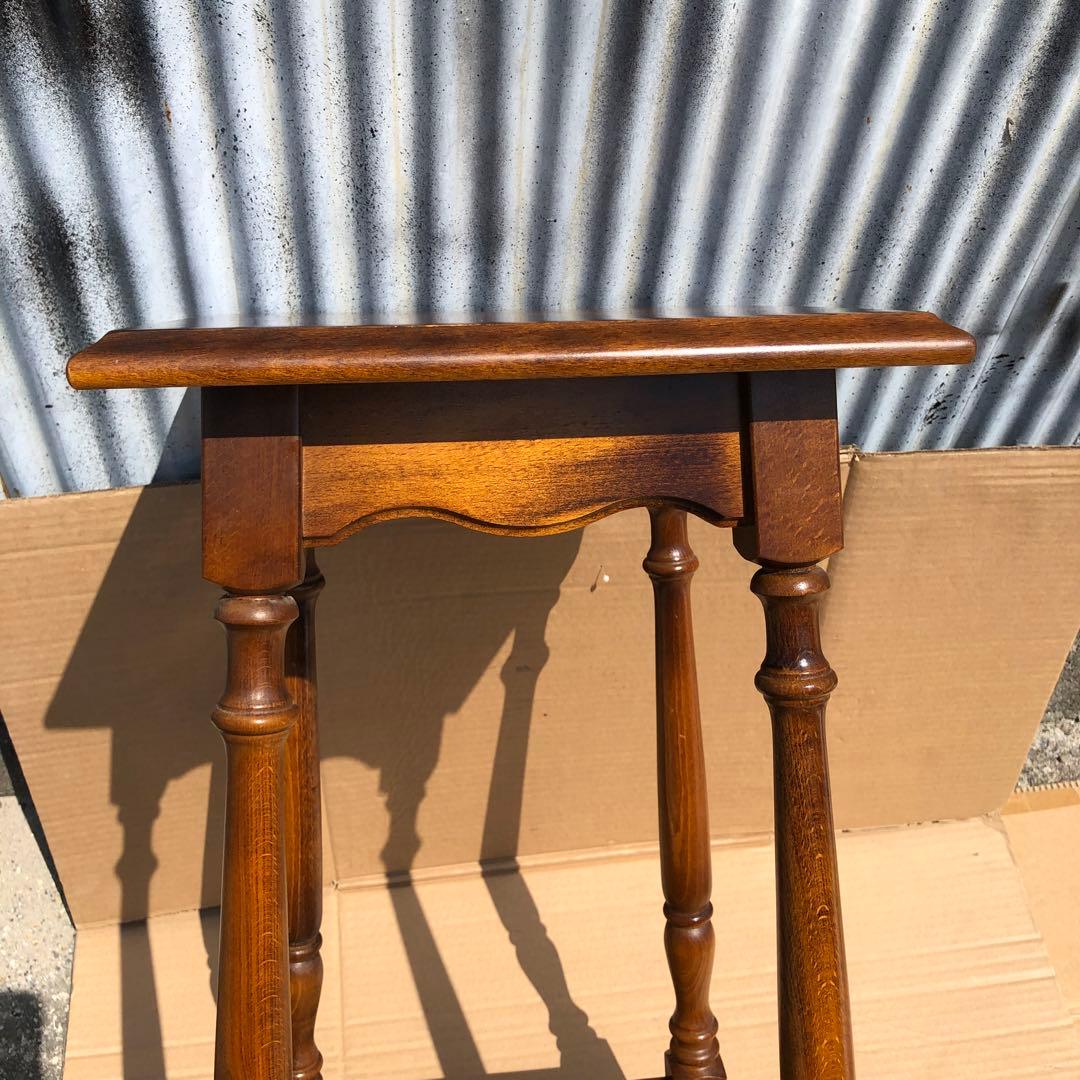 オールドカリモク アンティーク コロニアル 電話台 カリモクサイドテーブル美品