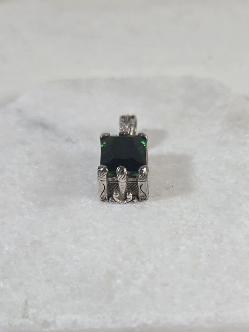 【ZOCALO】イスラミック・ スクエア・ペンダントトップS・グリーンク オーツ