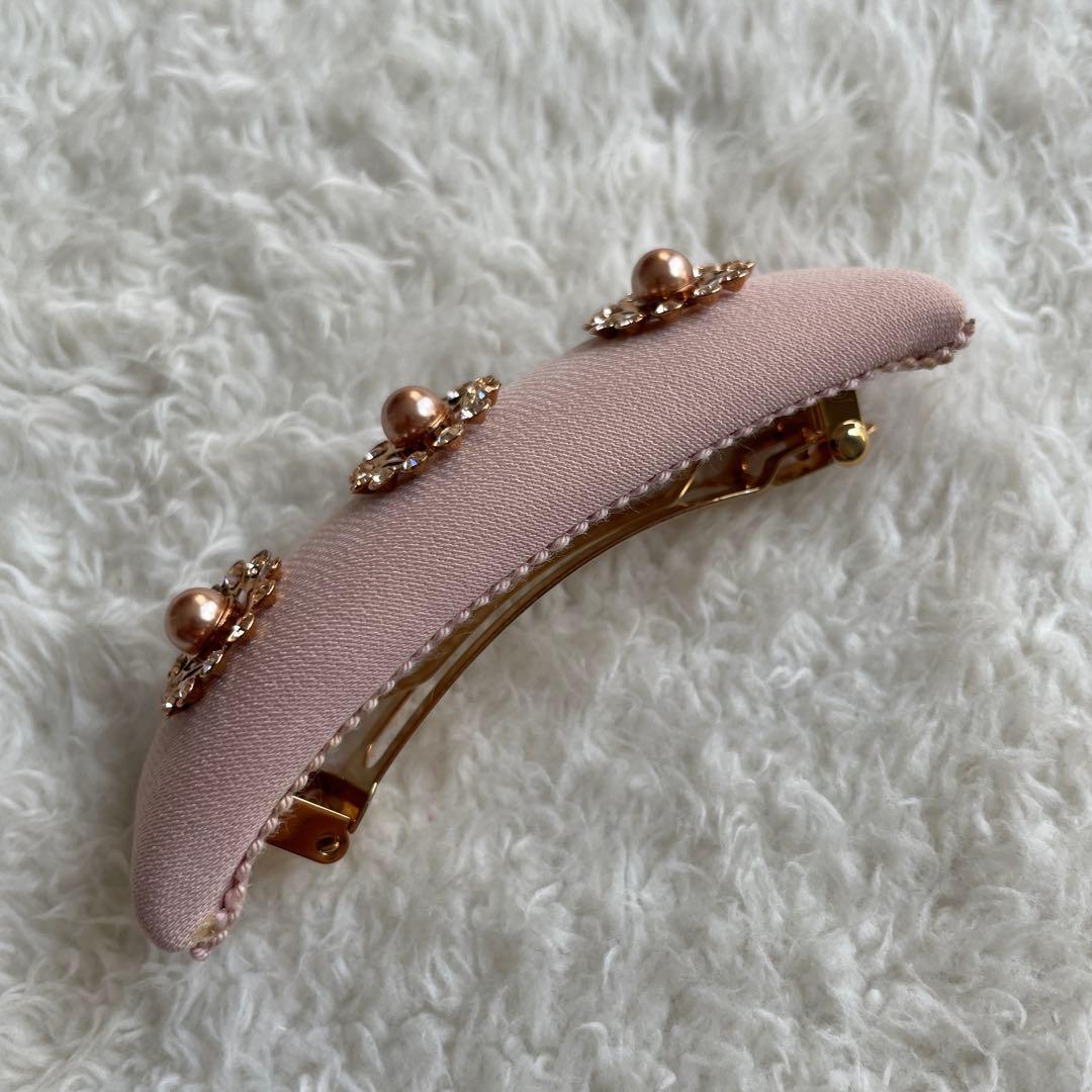 ACCA 希少★ ピンク パール バレッタ フラワー 花