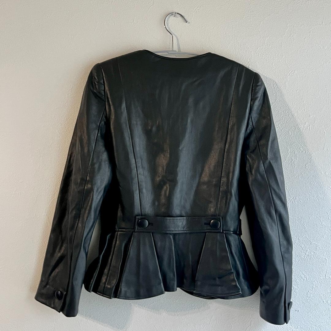 Dior　ディオール　革ジャン　ブラック　ジャケット　丸首　ヴィンテー