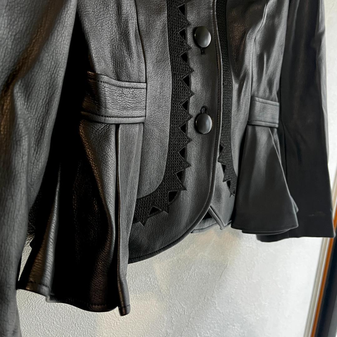 Dior　ディオール　革ジャン　ブラック　ジャケット　丸首　ヴィンテー