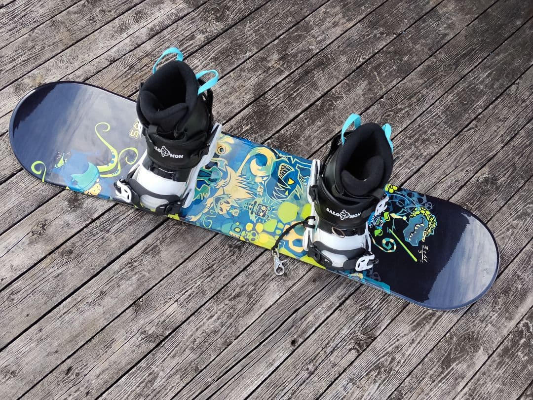 子供用スノーボード3点セット サロモン 105 ビンディング ブーツ 21～22