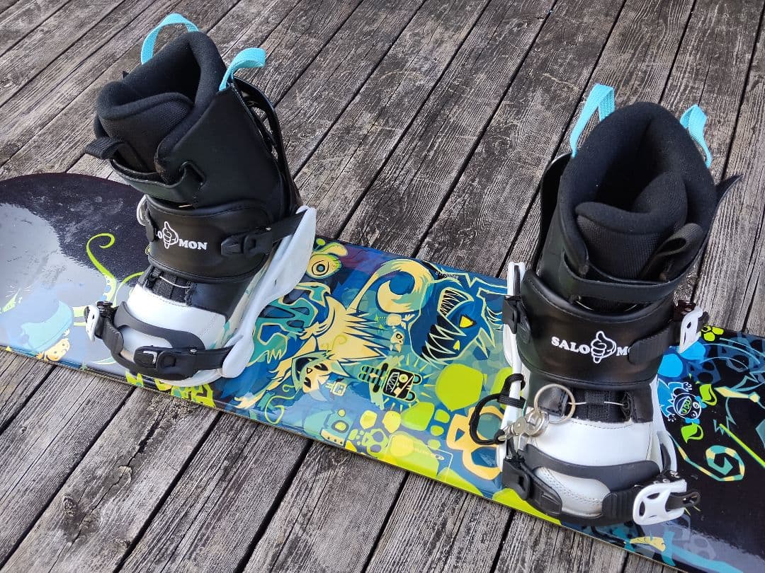 子供用スノーボード3点セット サロモン 105 ビンディング ブーツ 21～22