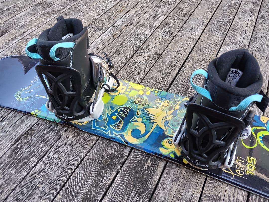 子供用スノーボード3点セット サロモン 105 ビンディング ブーツ 21～22