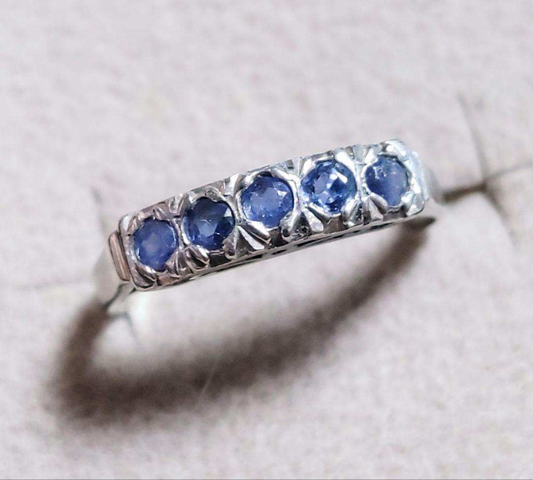 pt850 ブルーサファイア リング