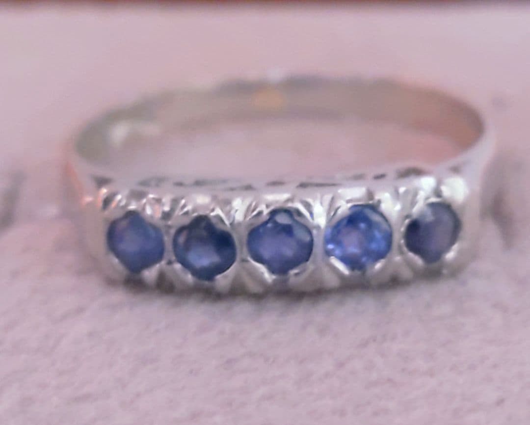 pt850 ブルーサファイア リング