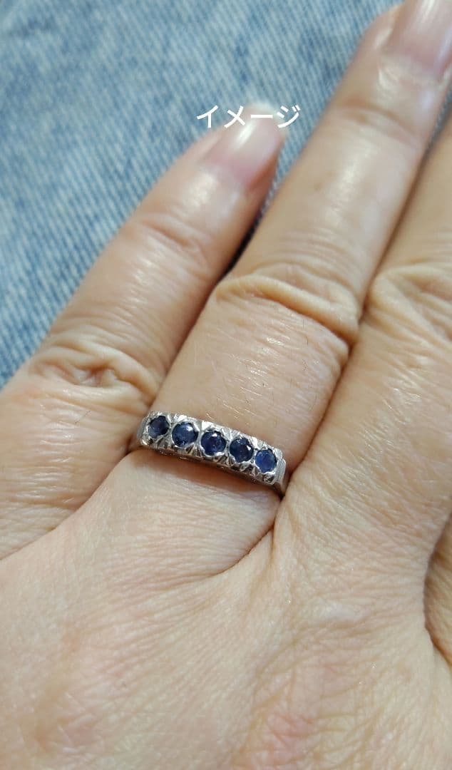 pt850 ブルーサファイア リング
