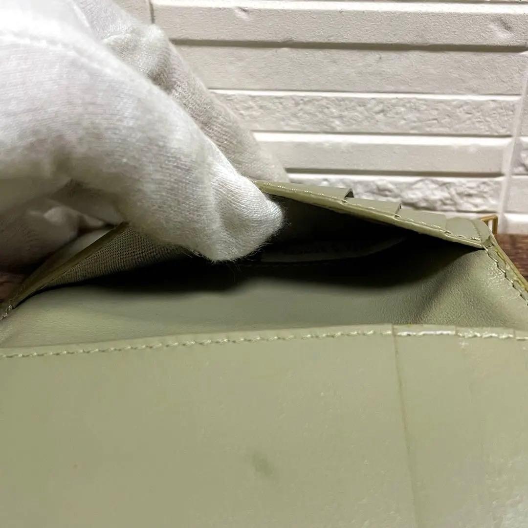 ボッテガ マキシ イントレチャート カセット 三つ折り 財布 グレージュ.