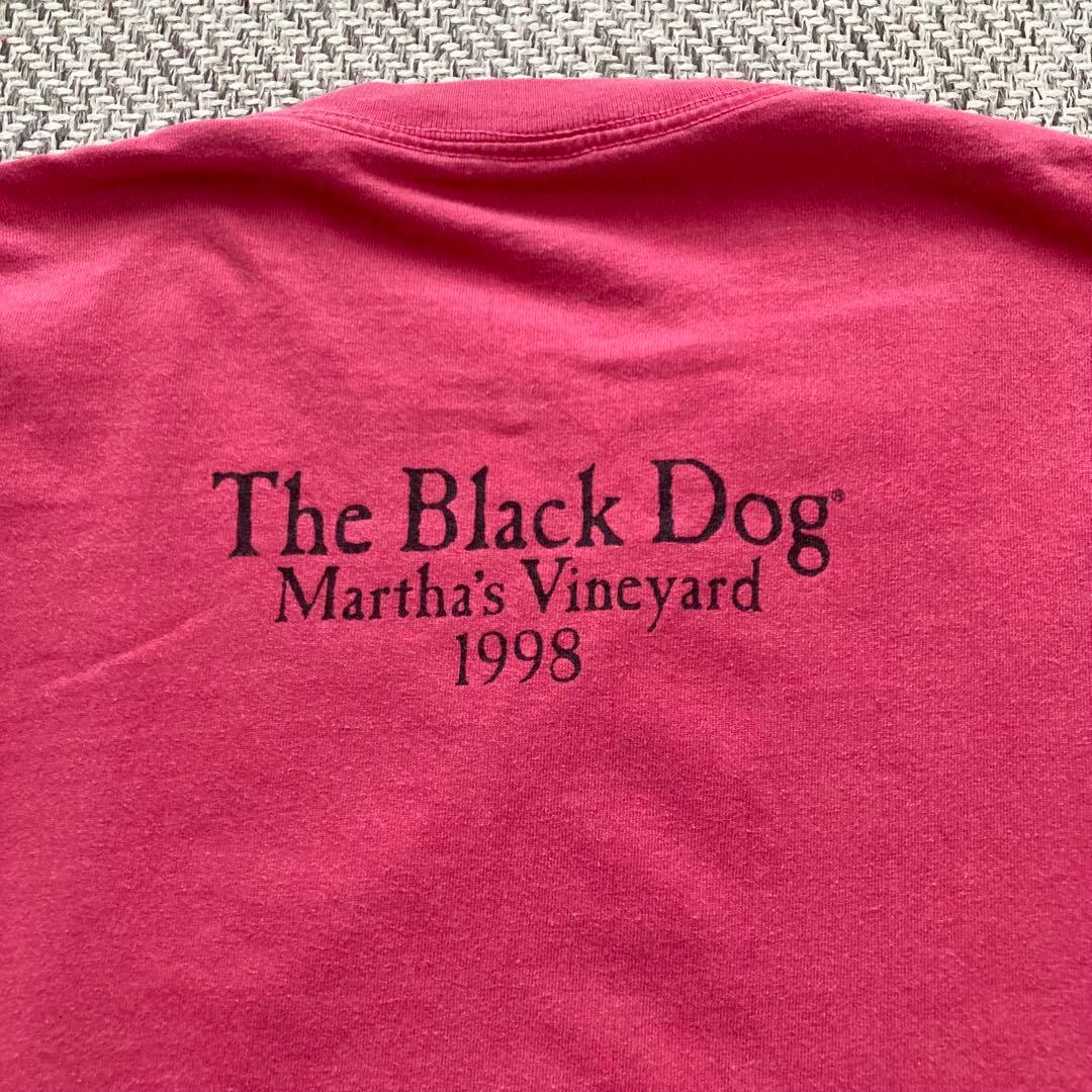 足の裏黒介 ビンテージ The Black Dog 黒犬プリントTシャツ