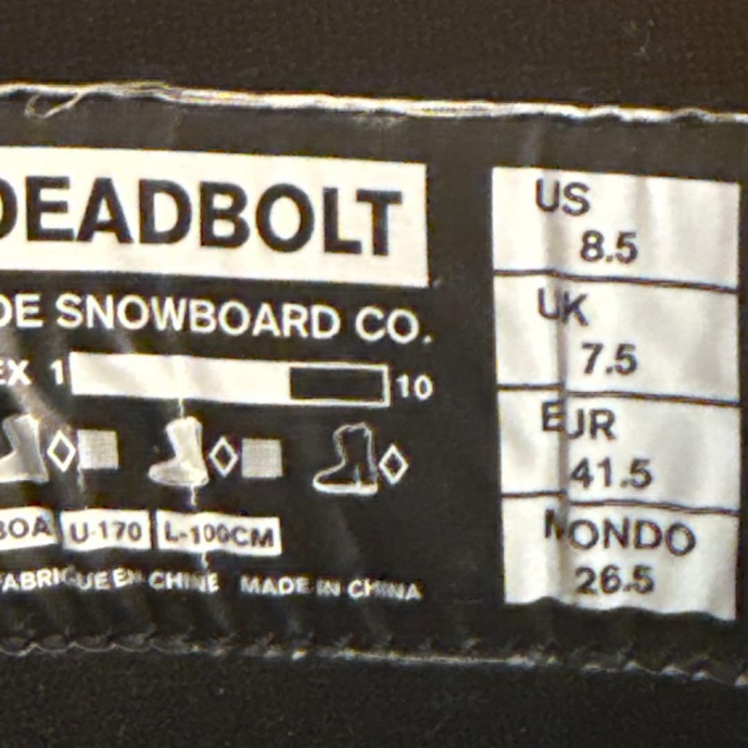 RIDE 2BOA スノーボードブーツ 26.5 DEADBOLT US8.5