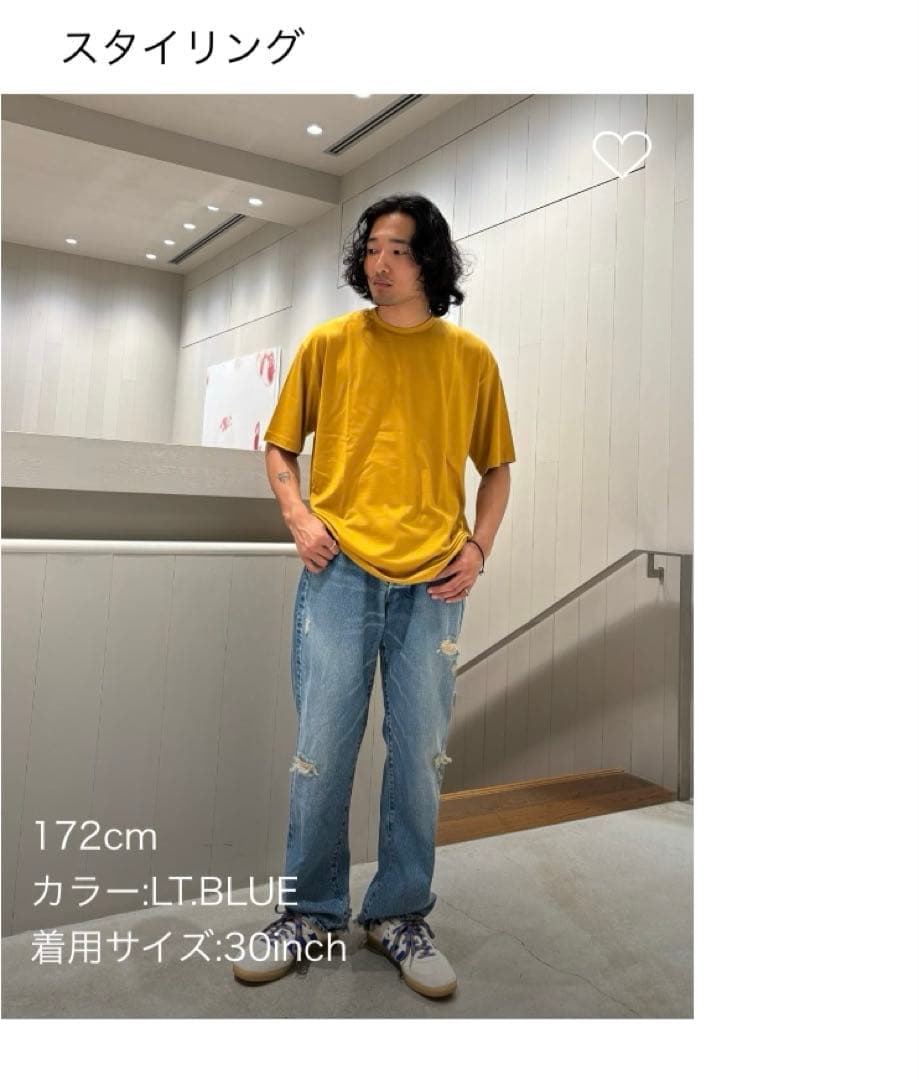 アンスクリア】DENIM BAGGY PANTS - BLACK USED