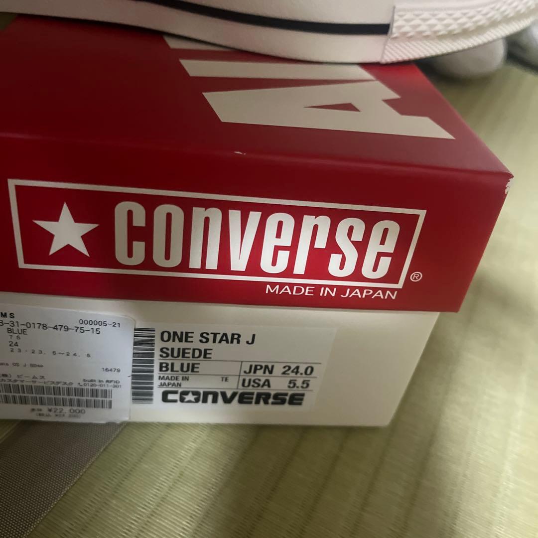 CONVERSE ONE STAR J スエード ブルー 24.0