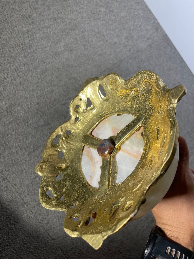 ハリウッドリージェンシー オニキス 真鍮 灰皿 スタンド ヴィンテージ