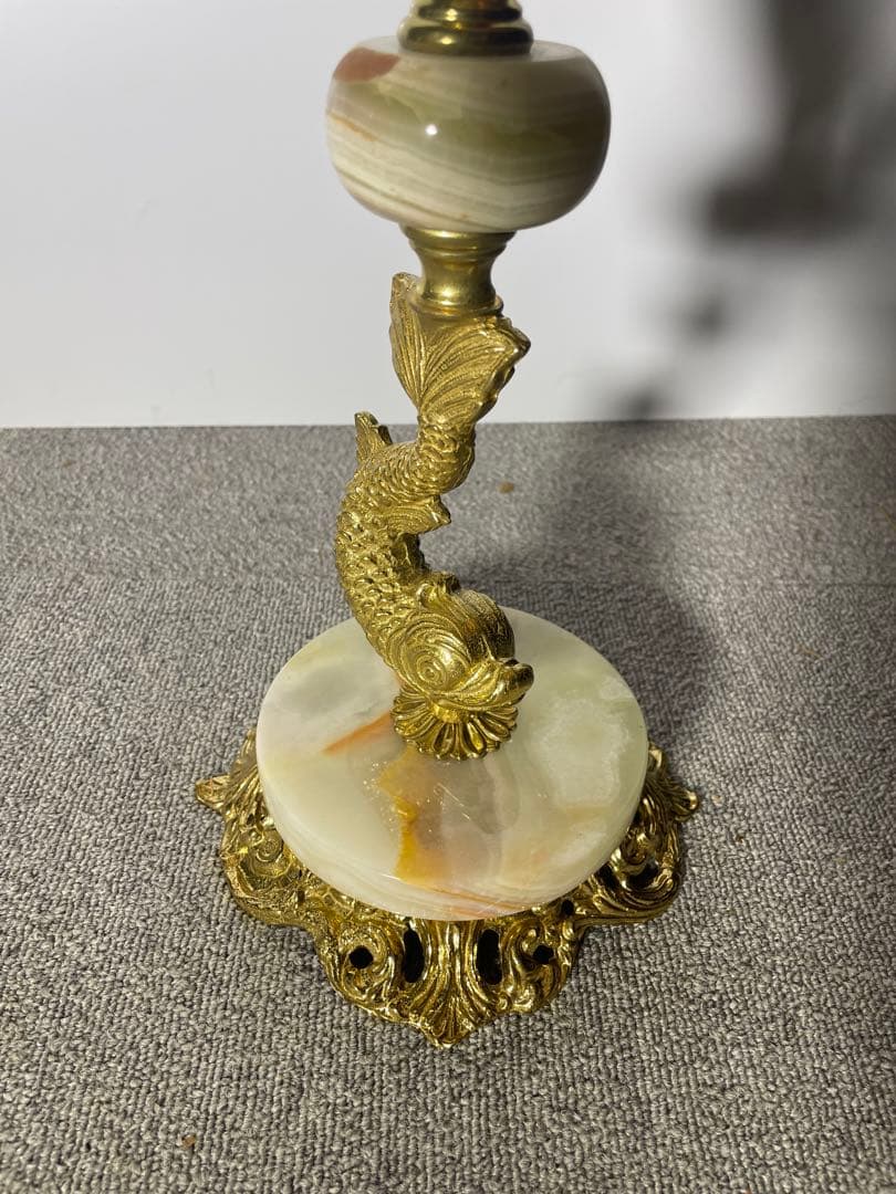 ハリウッドリージェンシー オニキス 真鍮 灰皿 スタンド ヴィンテージ