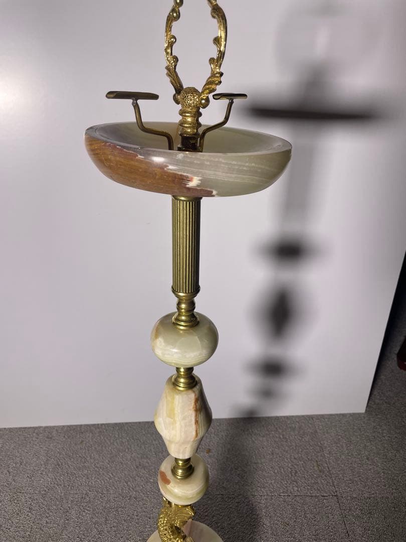 ハリウッドリージェンシー オニキス 真鍮 灰皿 スタンド ヴィンテージ