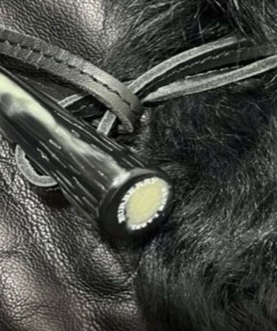 未使用　バーバリーブルーレーベル　ラムレザー ダッフルコート 黒　M