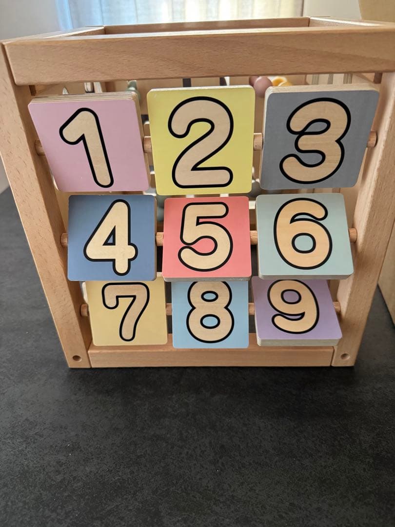 エド・インター 森のあそび箱　木製 知育玩具 数字ビーズ遊び　限定パステルカラー