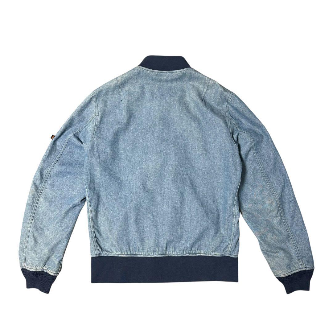 AlphaIndustriesエドウィン企画デニムMA-1フライトジャケット古着