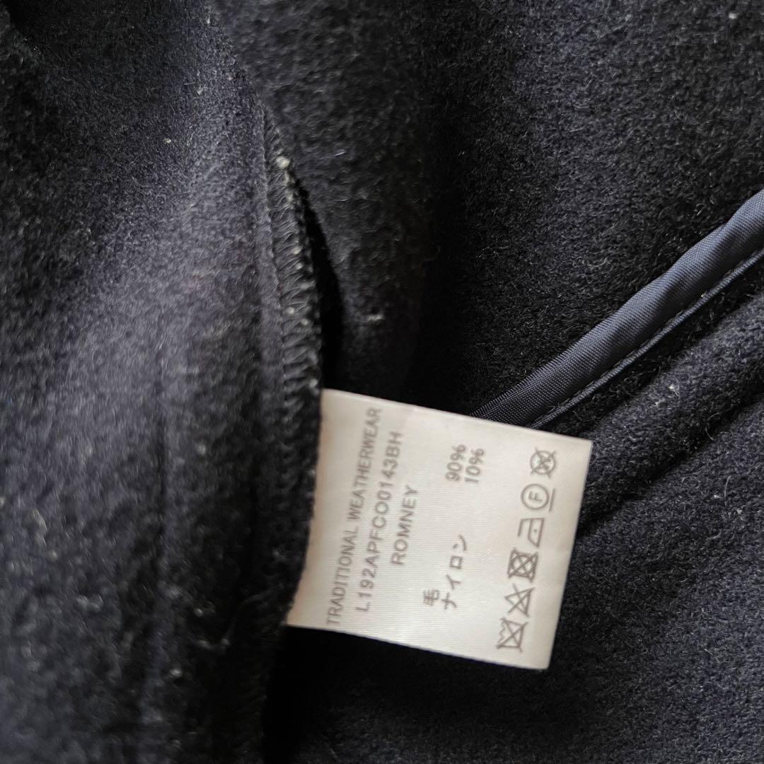 美品✨トラディショナルウェザーウェア　ROMNEY ロムニー　ノーカラーコート