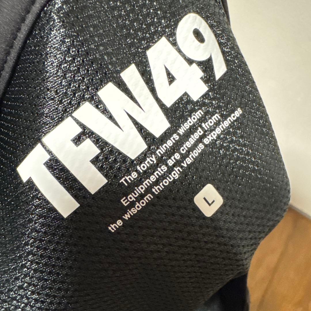 美品　TFW49 ロングパンツ　Lサイズ　ブラック　裏地付き