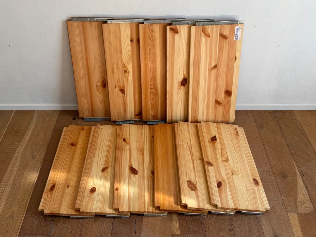 11枚　パイン材ユニットシェルフ・奥行２５ｃｍ　幅５８ｃｍ　棚板