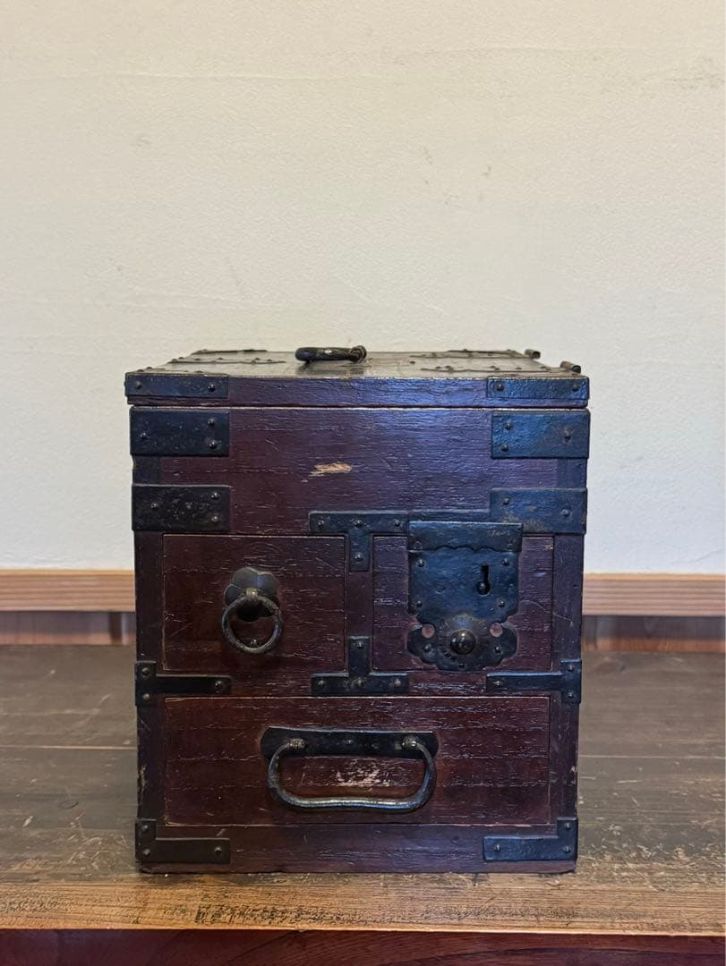 724 時代箱 収納箱　小物入れ　小引出し　墨道具入れ　古道具