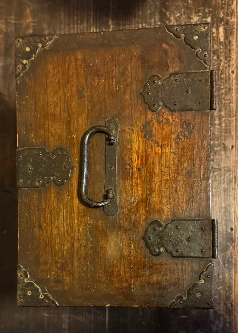 724 時代箱 収納箱　小物入れ　小引出し　墨道具入れ　古道具