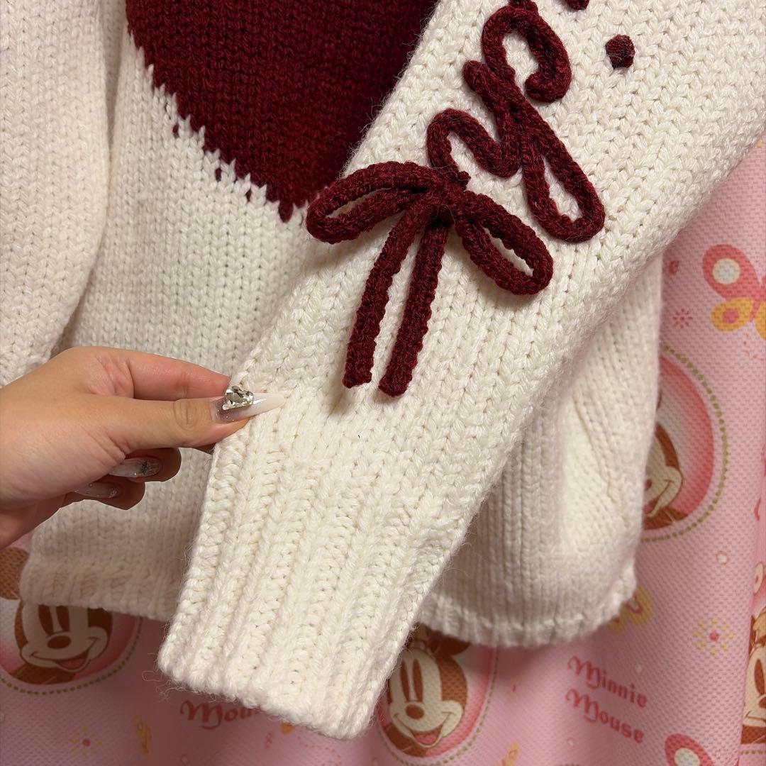 ハートロゴローゲージニットチュニック