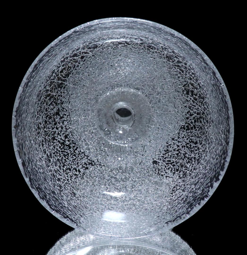 オールド・バカラ 春海商店特注品 大型 氷硝子高台皿 美術器 コンポート うつわ