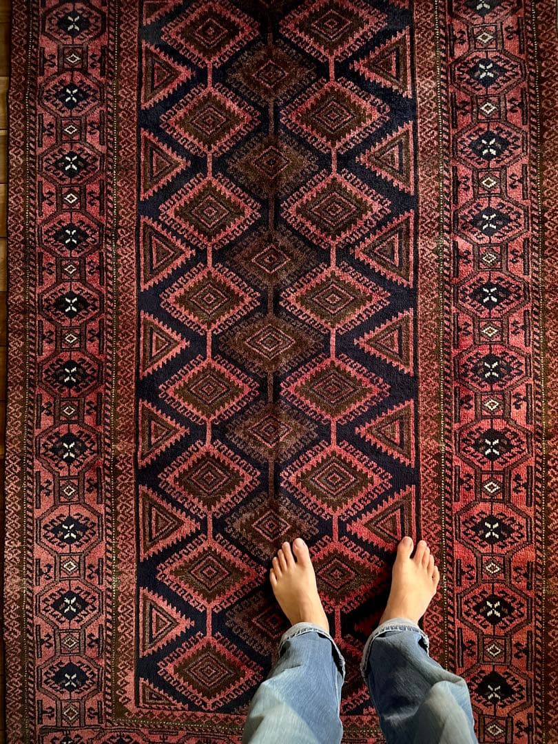 トライバルラグ　ヴィンテージラグ　アフガンラグ　バルーチ族　プリミティブアート