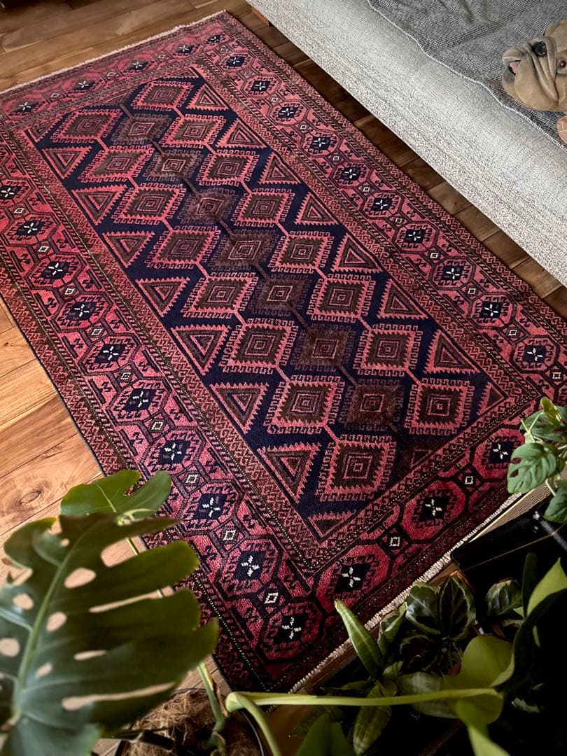 トライバルラグ　ヴィンテージラグ　アフガンラグ　バルーチ族　プリミティブアート