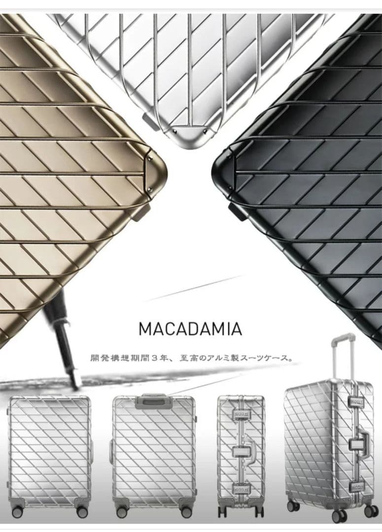 KAMEO 高級アルミスーツケース キャリーケース【新品・未使用】 ゴールド