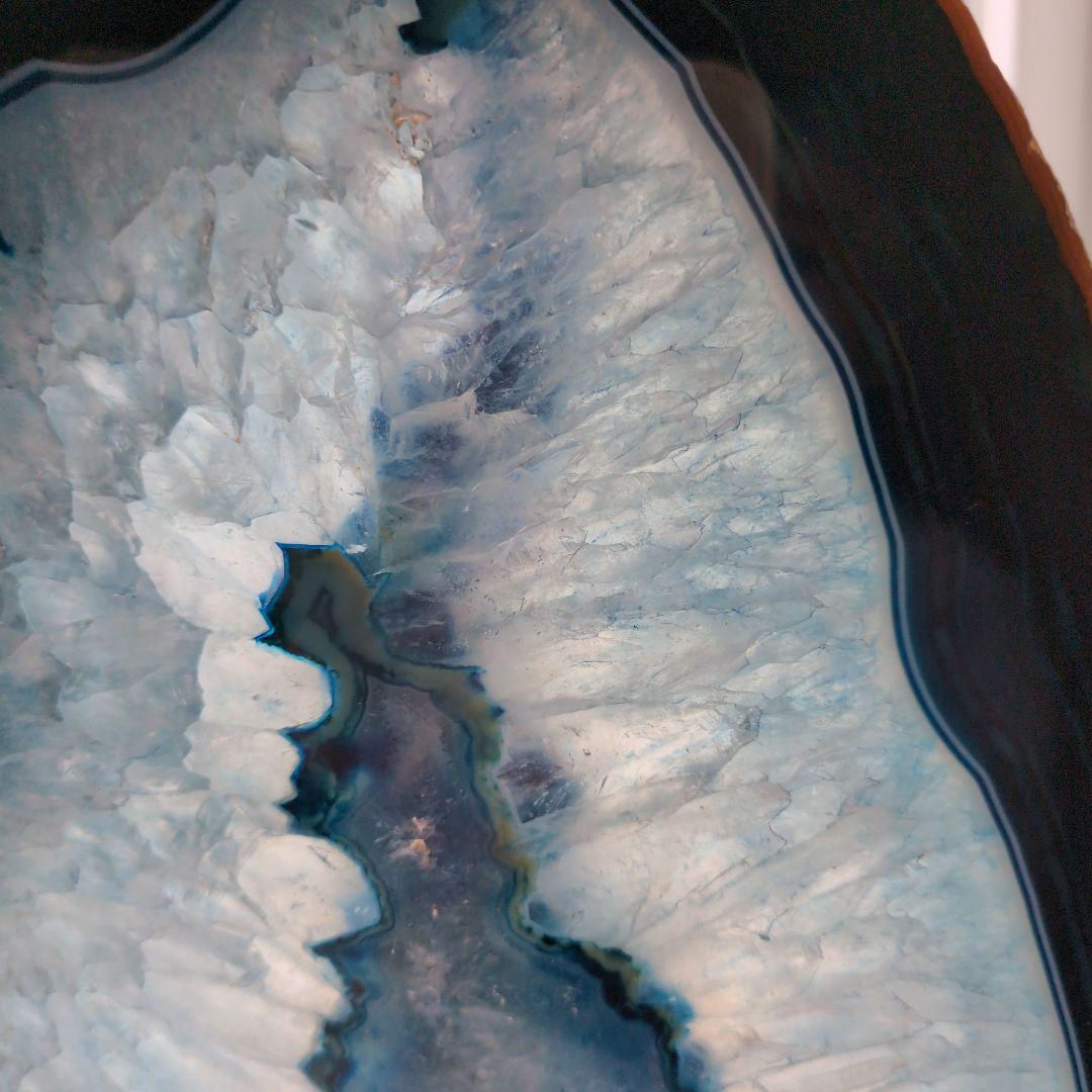 青　瑪瑙　鑑賞石　置物　台座　インテリア