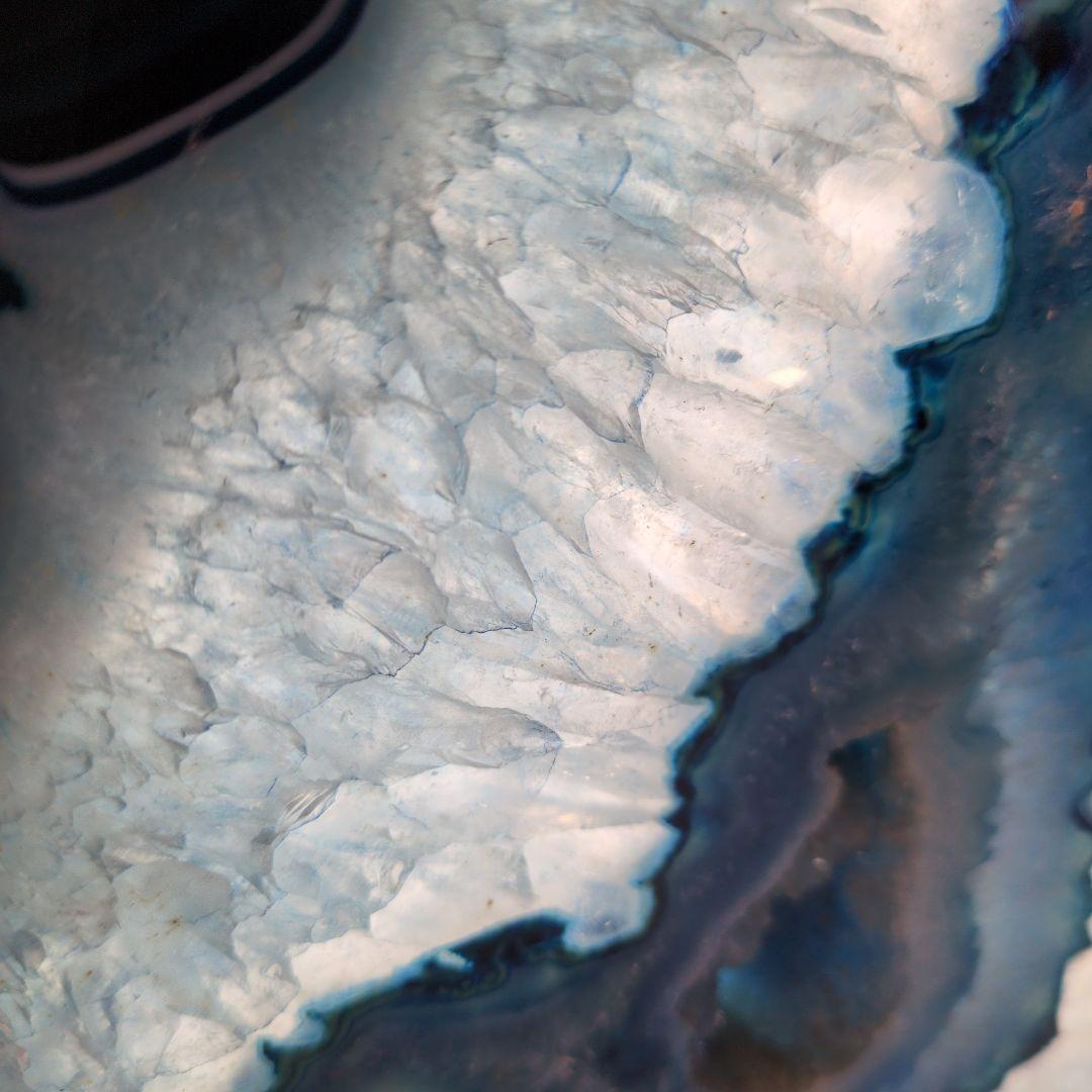 青　瑪瑙　鑑賞石　置物　台座　インテリア