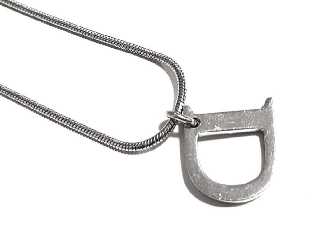 Christian Dior シルバー ネックレス 箱付 D ロゴ 00s 刻印