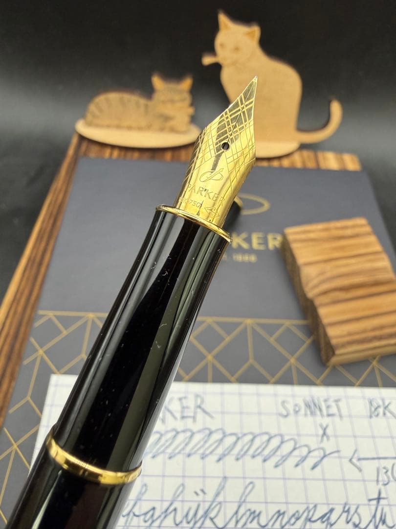PARKER 万年筆 ソネット ラックブラックGT 18K X