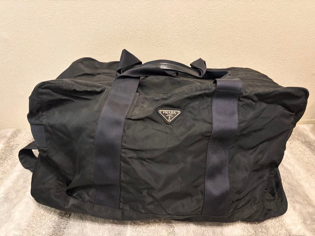 PRADA ボストンバック ショルダー 2way 三角ロゴ 白タグ