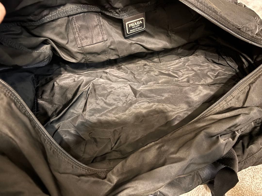 PRADA ボストンバック ショルダー 2way 三角ロゴ 白タグ