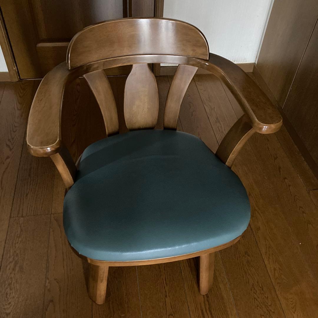 さったな　木製ダイニングチェア(回転可能)1脚