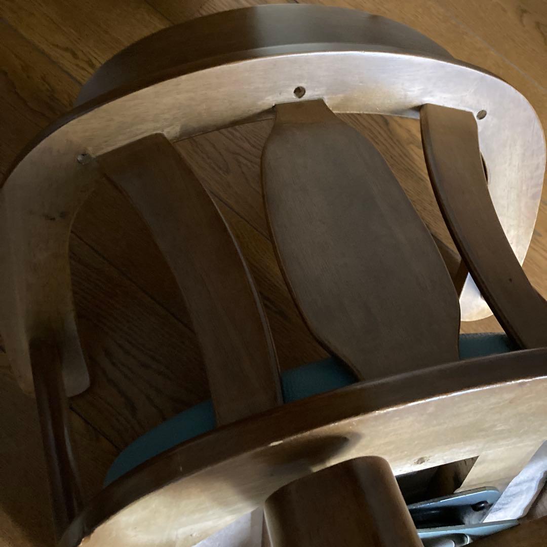 さったな　木製ダイニングチェア(回転可能)1脚